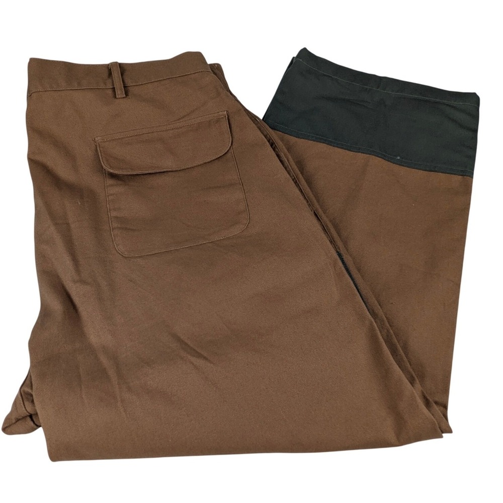 Browning Mens 42x30 Upland Field Pants Brown Olive Green Canvas Hunting Briar
